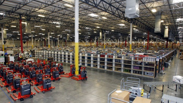 File image of merchandise at the Amazon Phoenix Fulfillment Center in Goodyear, Arizona